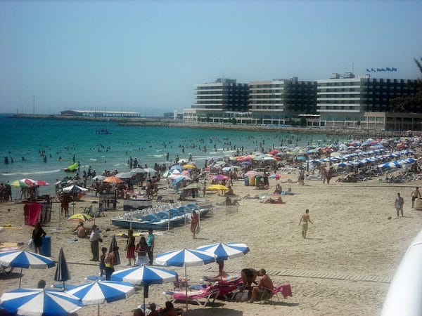 El Postiguet Beach in Alicante in Spain